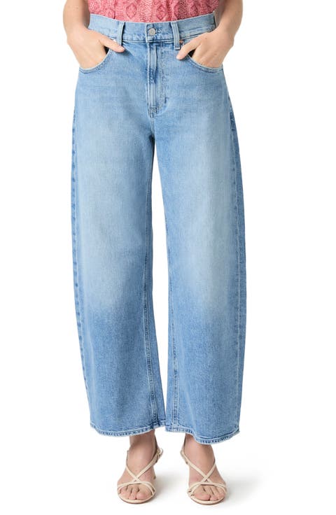 Arellia High Waist Ankle Barrel Leg Jeans (Ferrera)