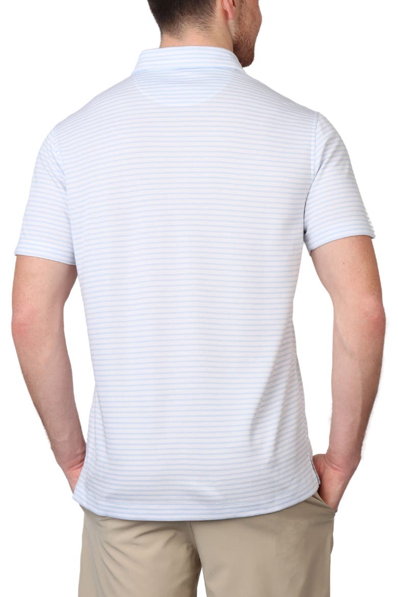 Modern Fit Stripe Piqué Polo, Alternate, color, BLUE