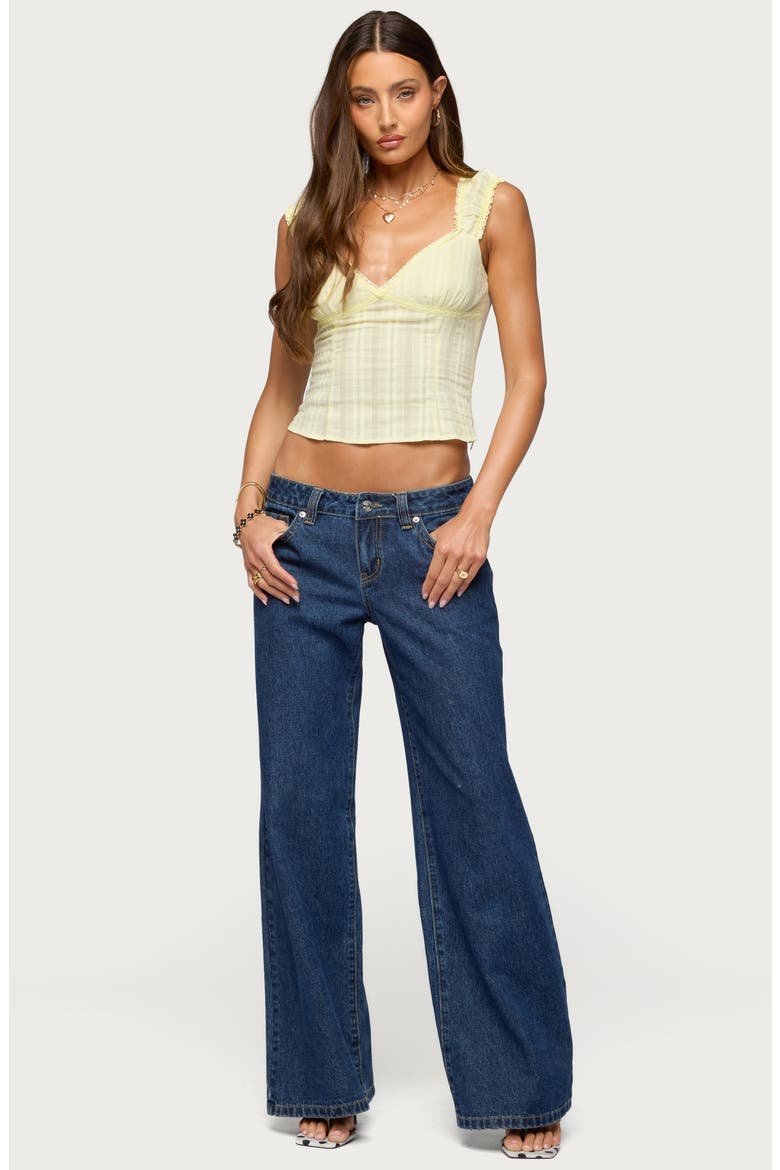 Katerine Lace Trim Tank, Alternate, color, YELLOW