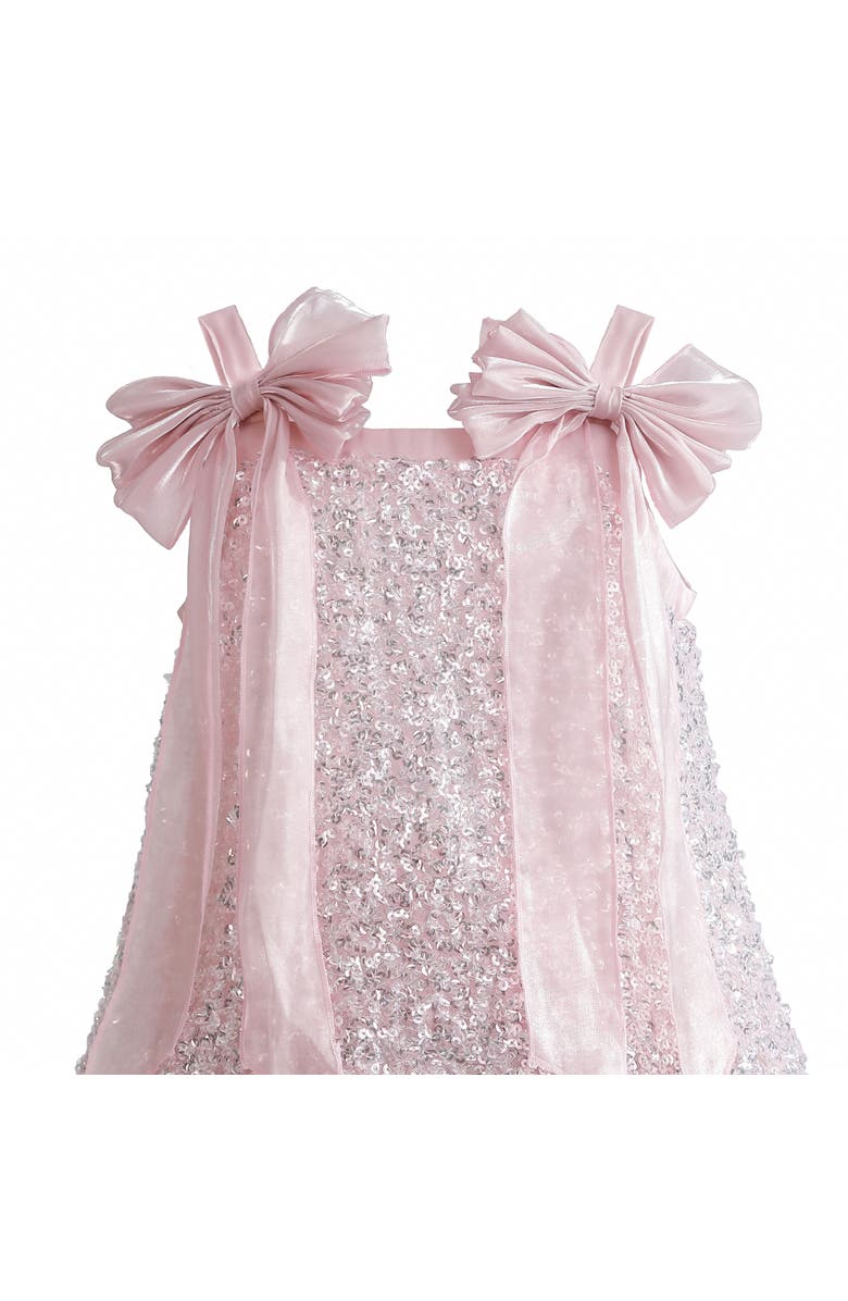 Tulleen Aurielle Beaded Bow Dress, Alternate, color, Pink