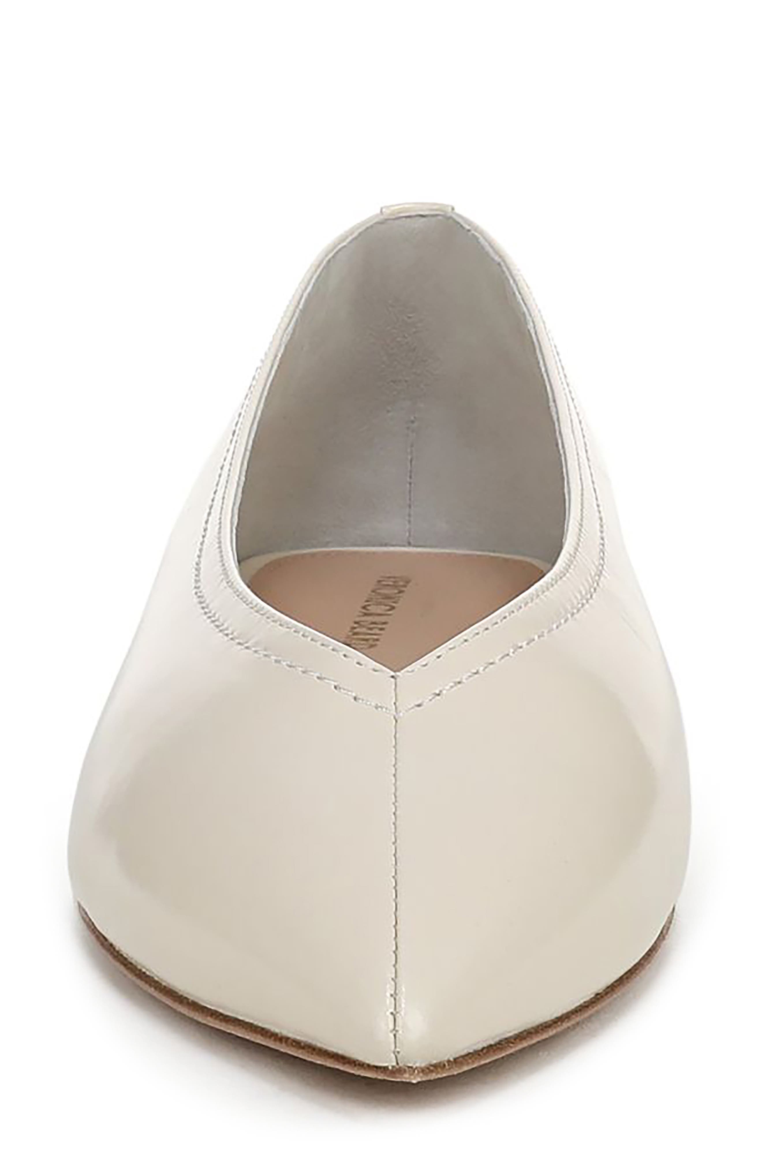 Bancroft Pointed Toe Flat, Alternate, color, LIMESTONE IVORY LEATHER