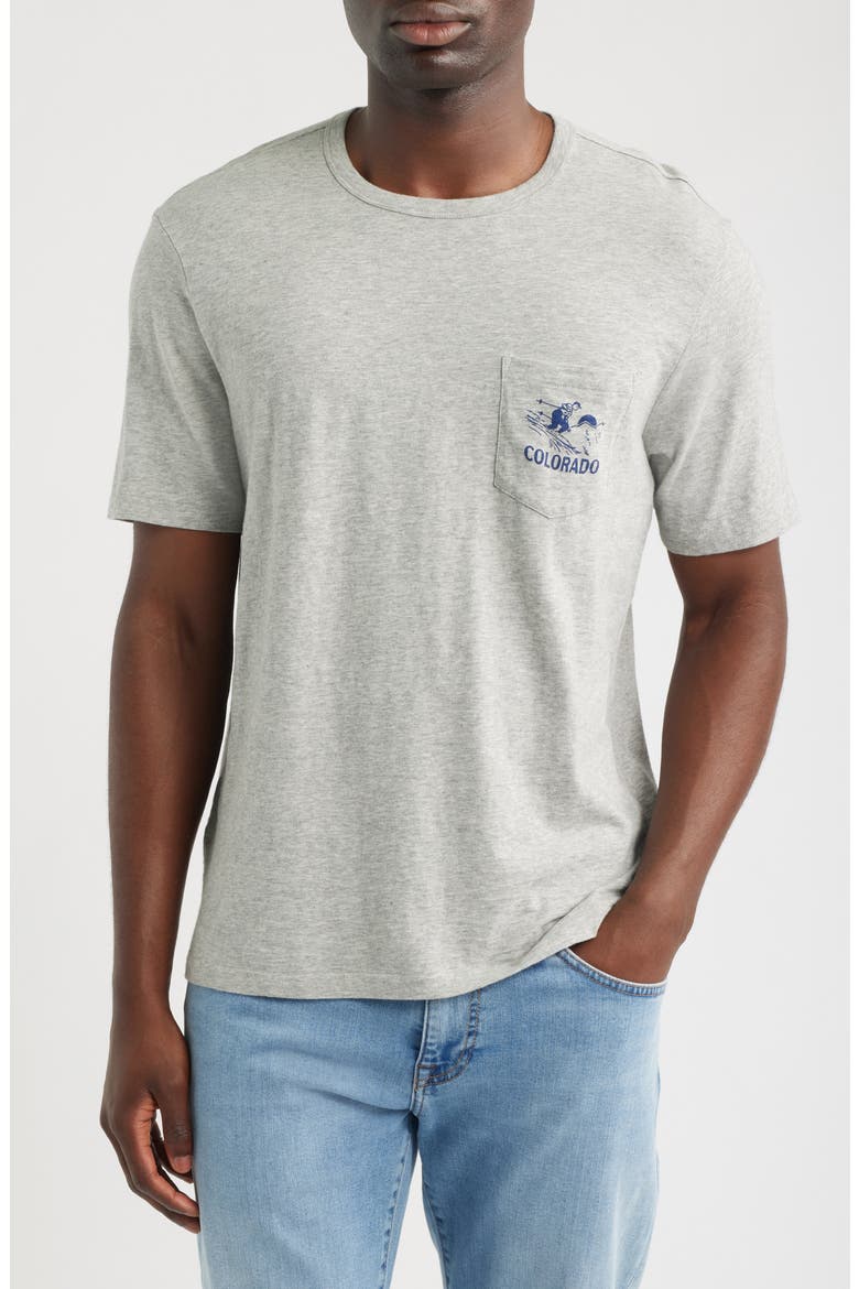 Sunwashed Colorado Graphic Pocket T-Shirt, Main, color, GRANITE HEATHER