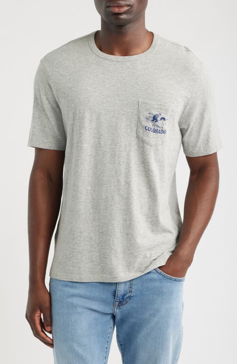 Sunwashed Colorado Graphic Pocket T-Shirt
