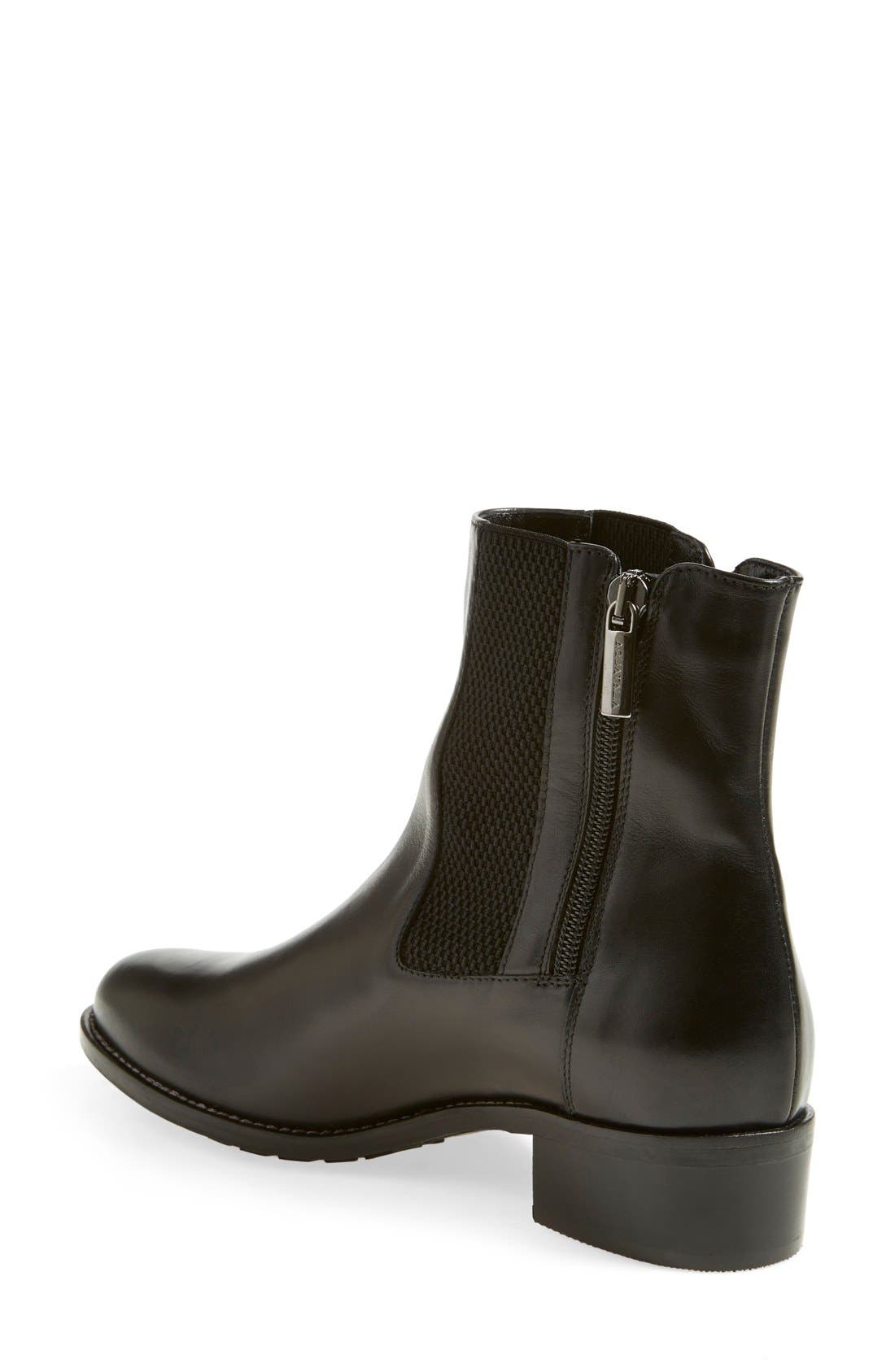 'Odelia' Weatherproof Chelsea Boot, Alternate, color, BLACK LEATHER