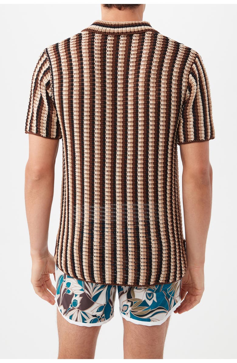 MR TURK Triston Striped Knit Polo, Alternate, color, Black Multi