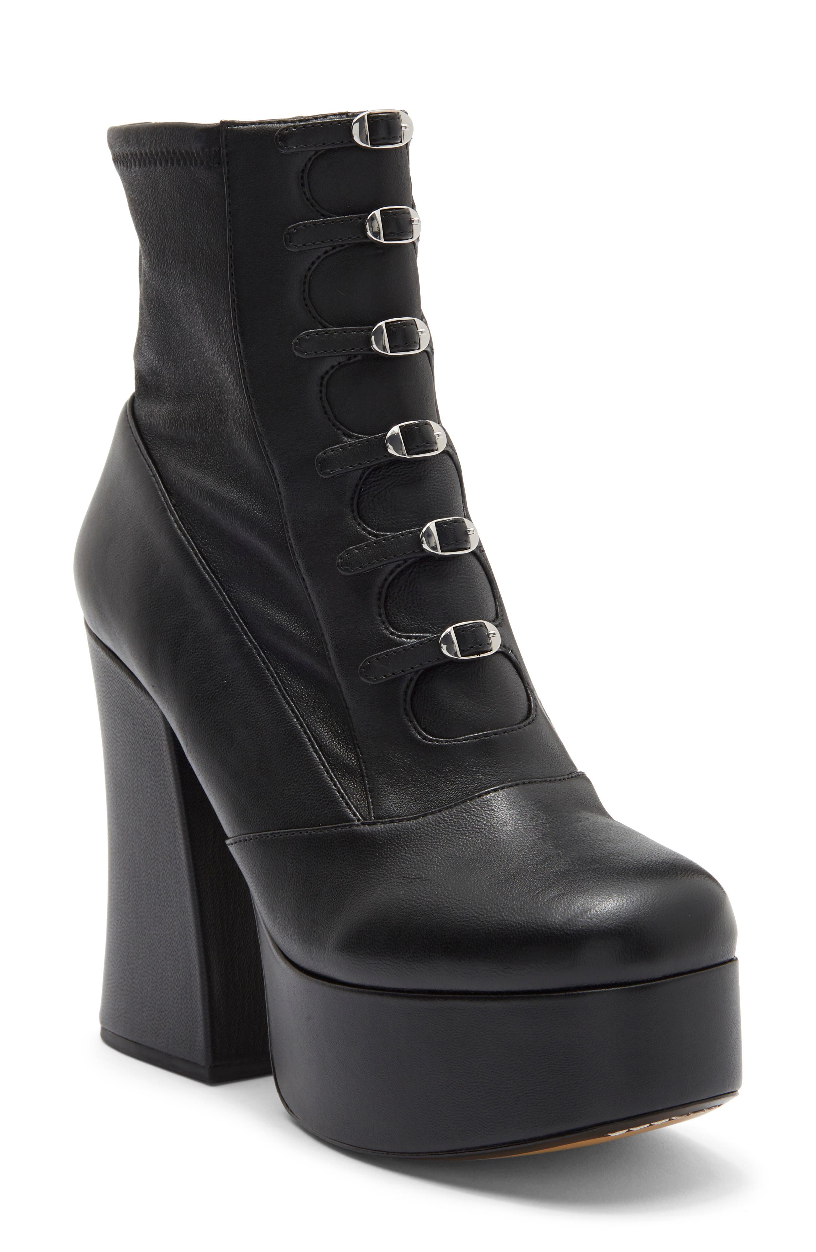 The Kiki Stretch Ankle Boot, Main, color, BLACK