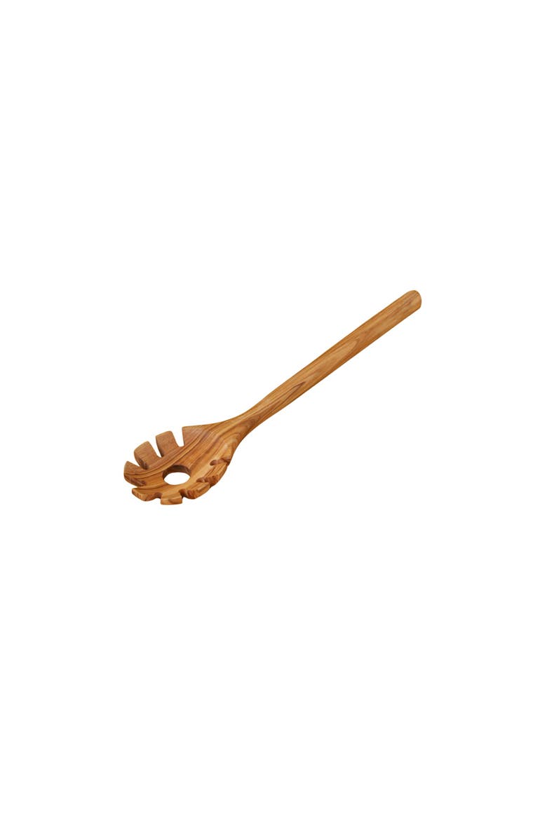 Olive Wood Pasta Spoon, Main, color, Olive