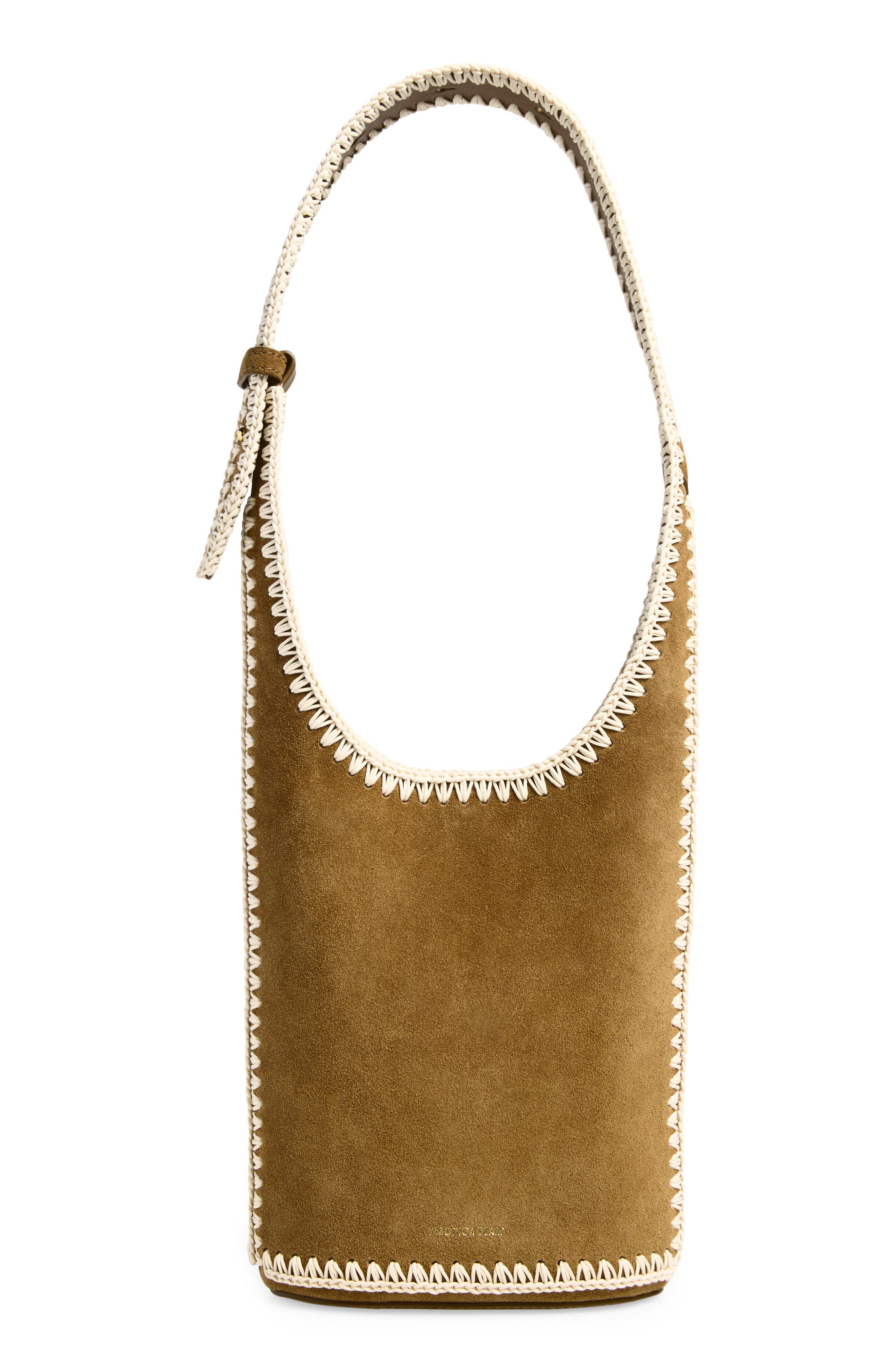 Small Whipstitch Loop Suede Shoulder Bag, Main, color, ACORN MULTI