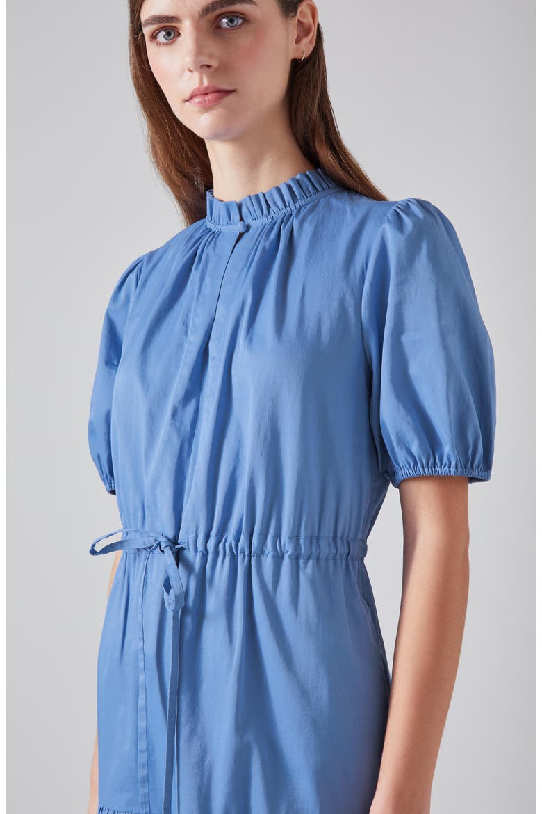 Hedy Tiered Cotton Midi Dress, Alternate, color, LIGHT BLUE