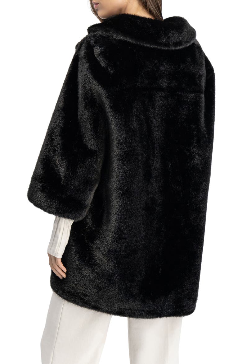 Fur-Free Mink (Faux Fur) Jacket, Alternate, color, BLACK