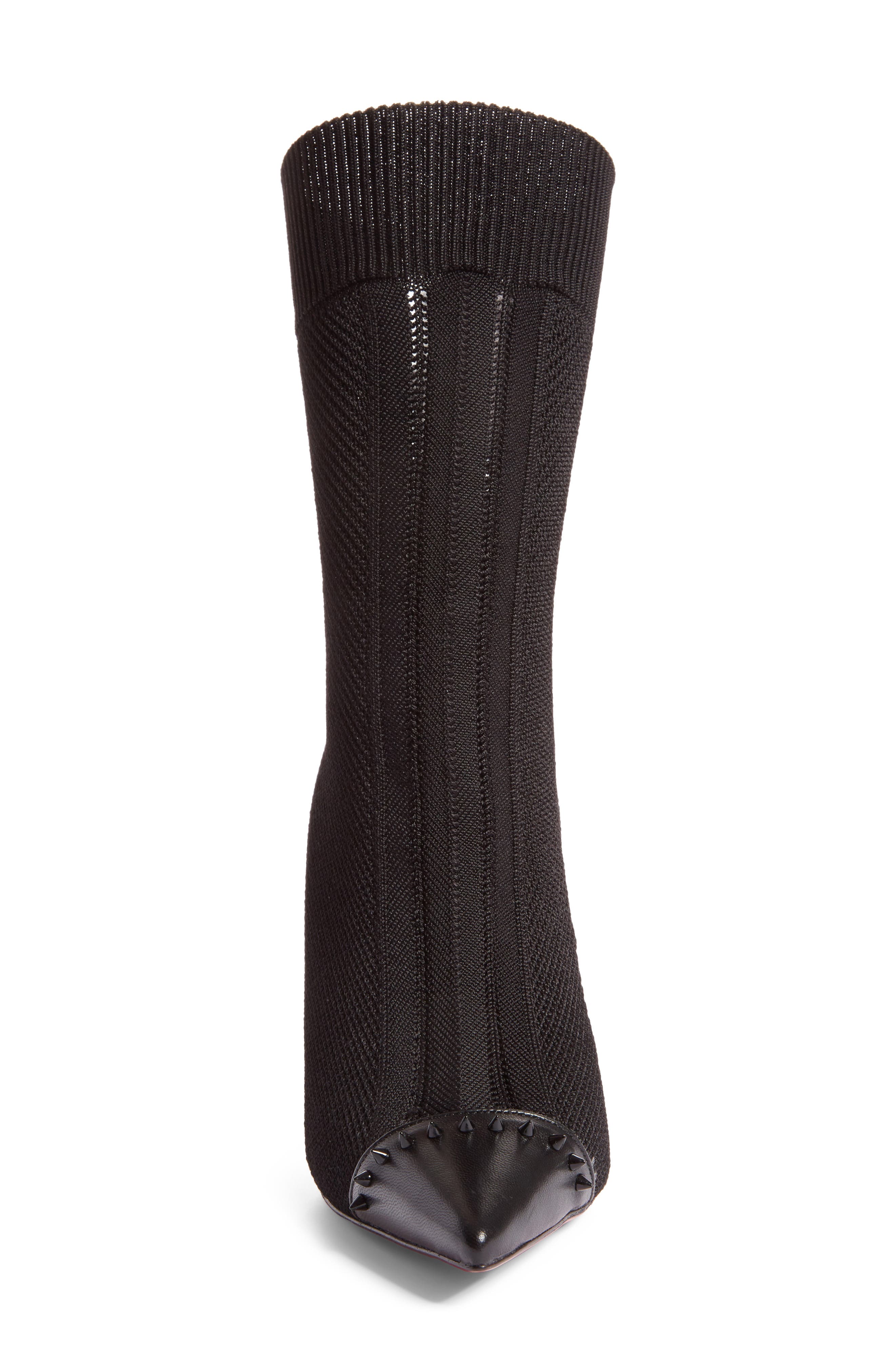 Dovi Dova Spiked Pointy Toe Bootie, Alternate, color, BLACK