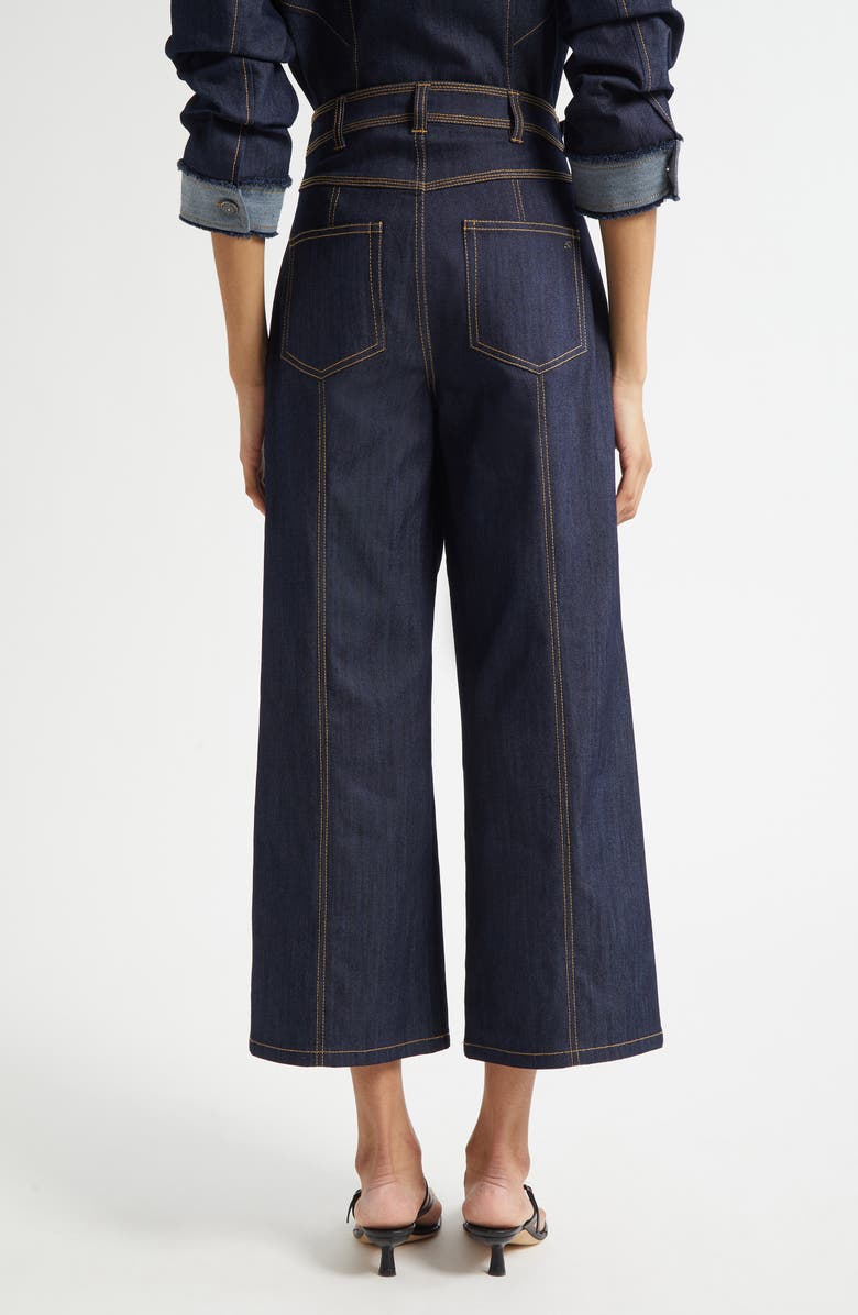 Cinq à Sept Madi Crop Wide Leg Jeans, Alternate, color, Indigo
