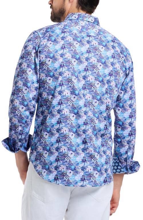 Shop Robert Graham Marius Cotton Button-up Shirt In Blue Multi