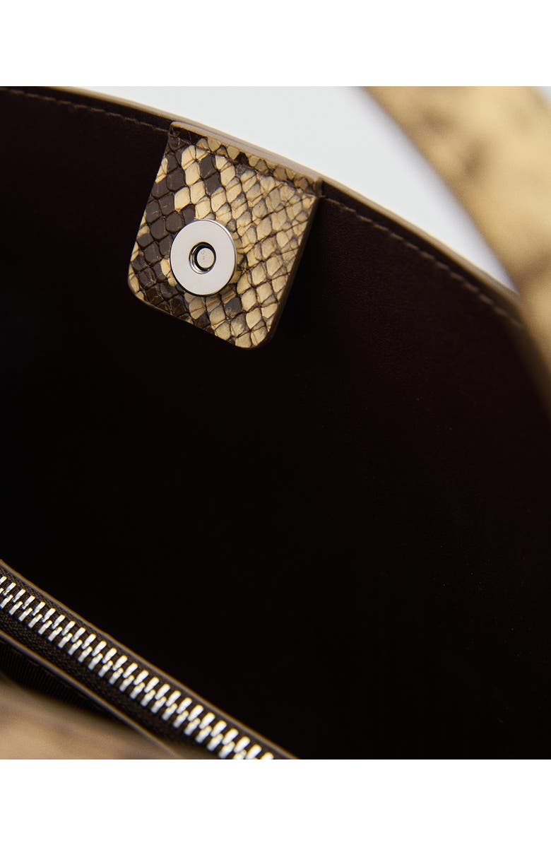 MANGO Snakeskin Print Shoulder Bag, Alternate, color,