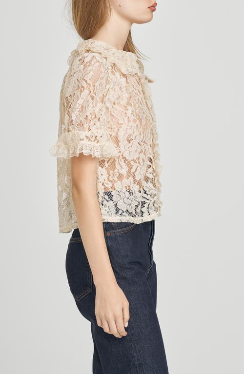 Wayf Clarisse Lace Top In Metallic
