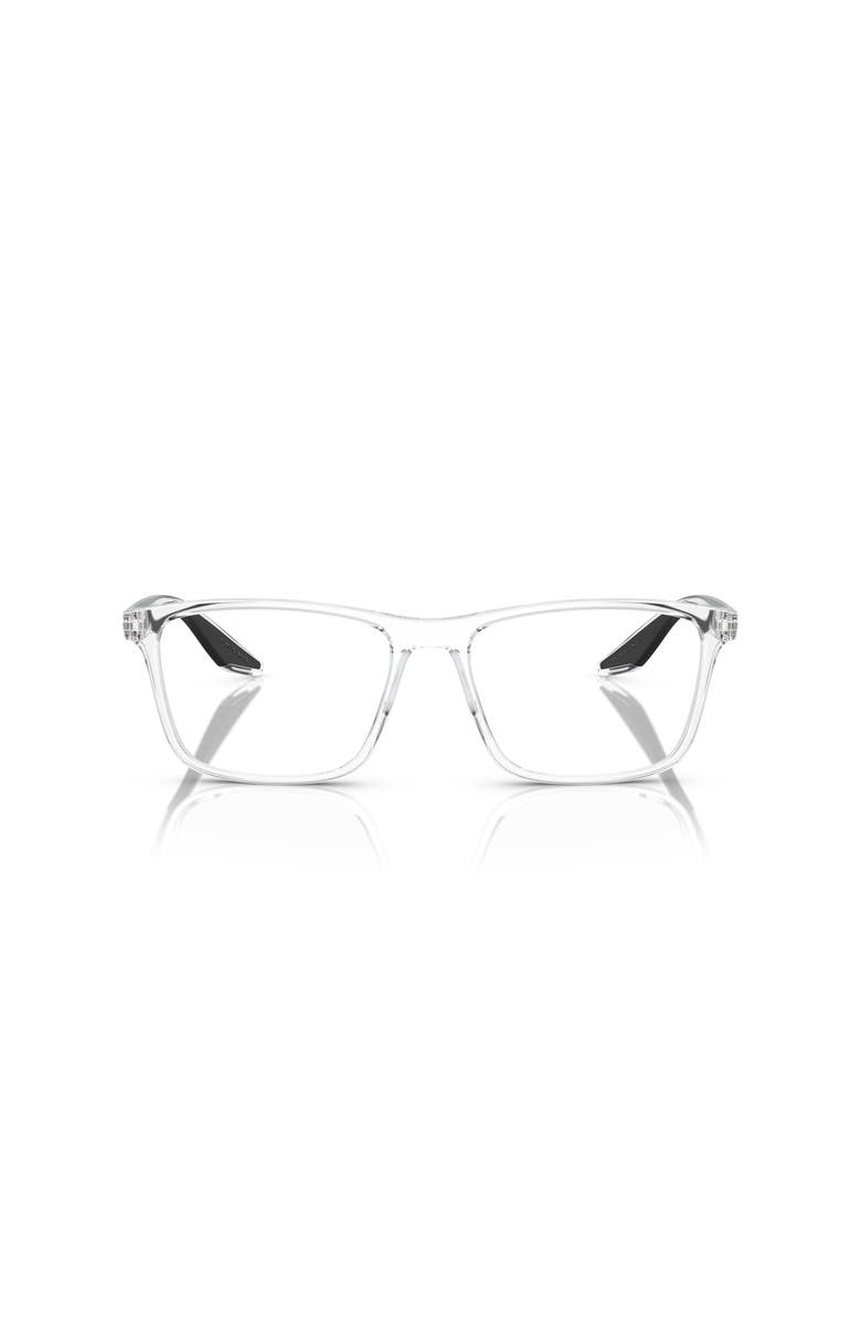 Prada Linea Rossa 54mm Rectangle optical glasses, Alternate, color, Transparent