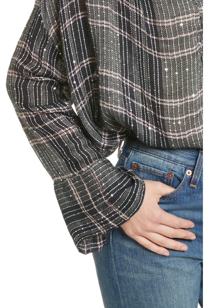 Fearless Love Bell Sleeve Shirt, Alternate, color, GREEN