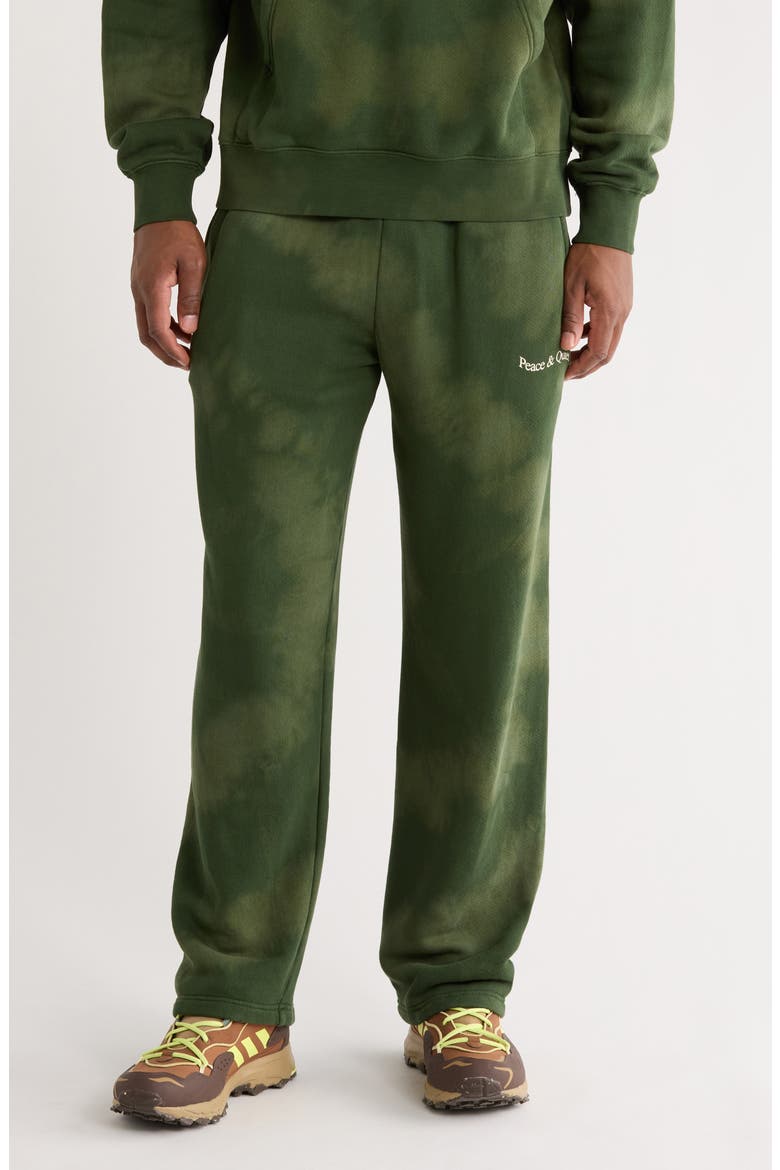 Wordmark Tie Dye Sweatpants, Main, color, FOREST
