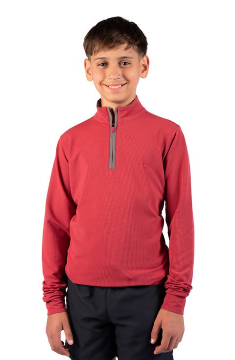 Kids' Micro Grid Textured Pullover