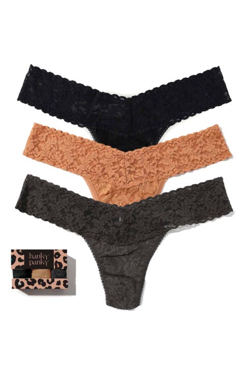 Assorted 3-Pack Low Rise Thongs