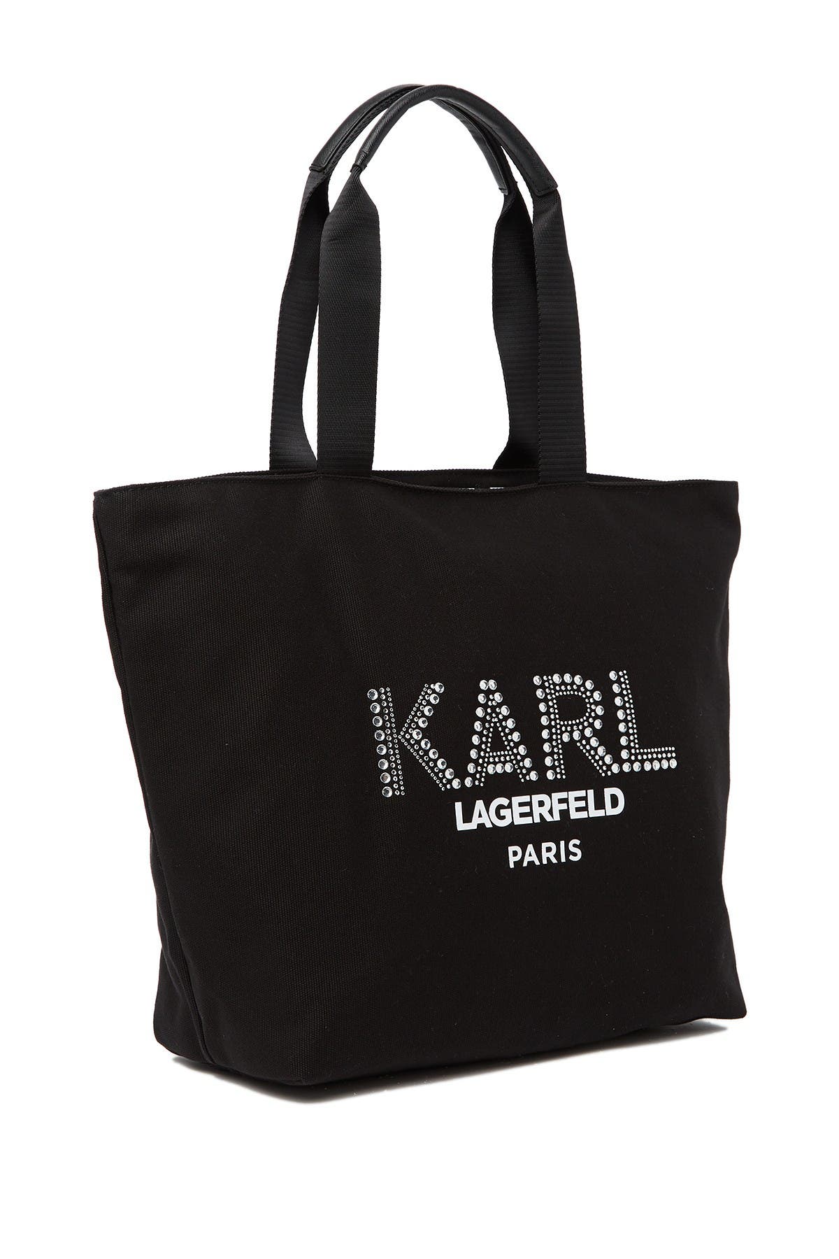 Kristen Logo Tote, Alternate, color, BLK/STUD LOGO