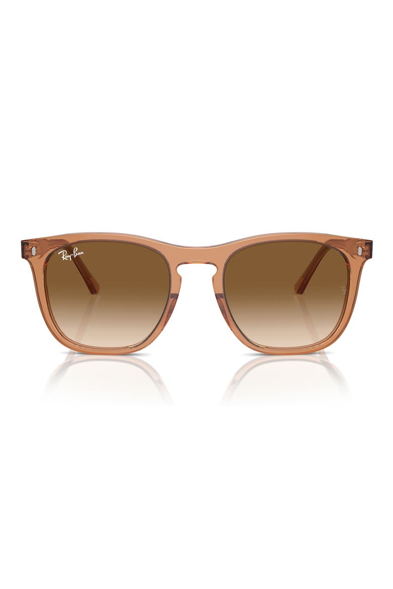 53mm Gradient Square Sunglasses, Main, color, BLUSH TRANSPARENT