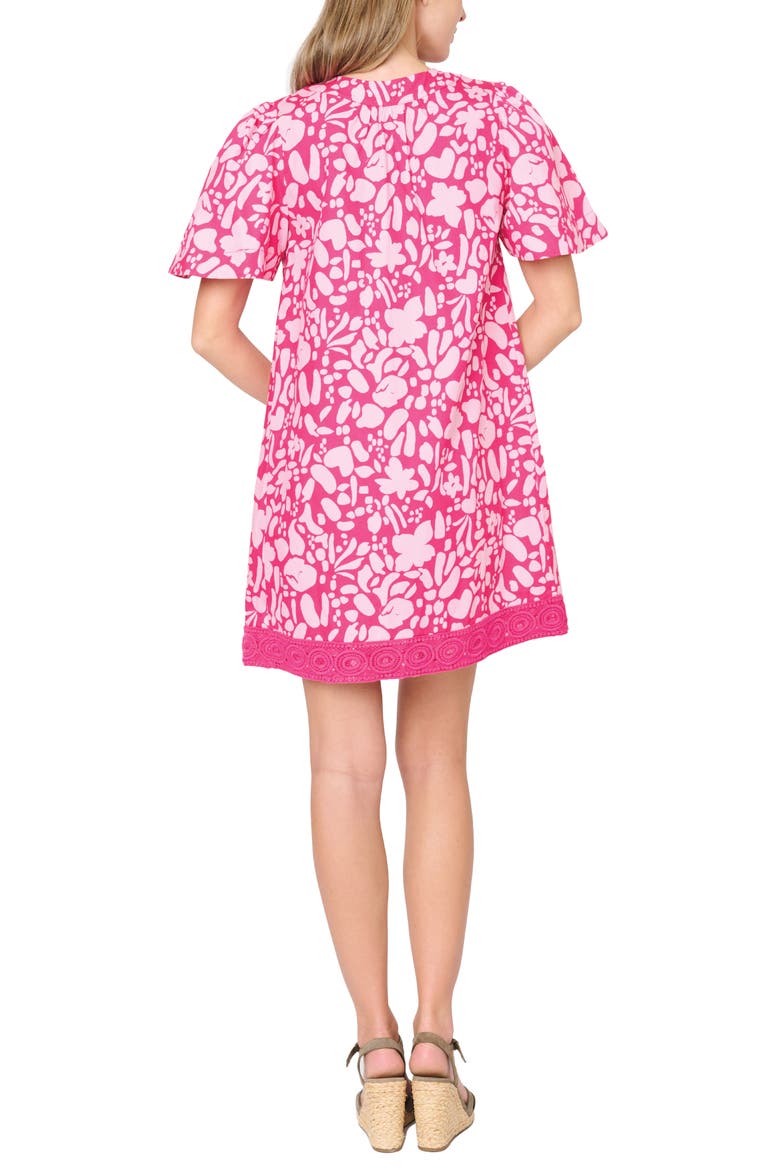 Lace Trim Floral Cabana Dress, Alternate, color, PINK POTAGER PRINT