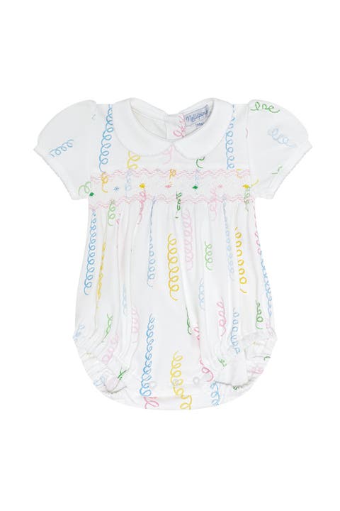 Spirals Print Smocked Bubble - Baby