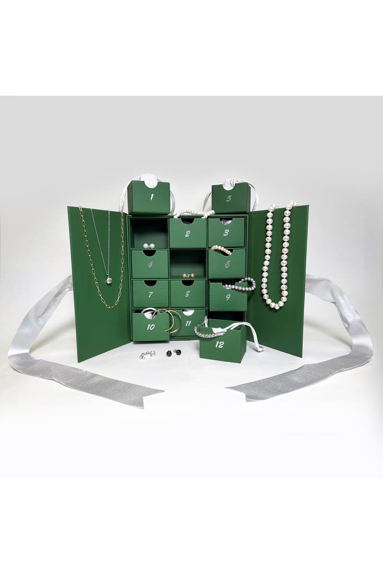 Silver & Pearl 12-Piece Jewelry Gift Box Set, Alternate, color, White