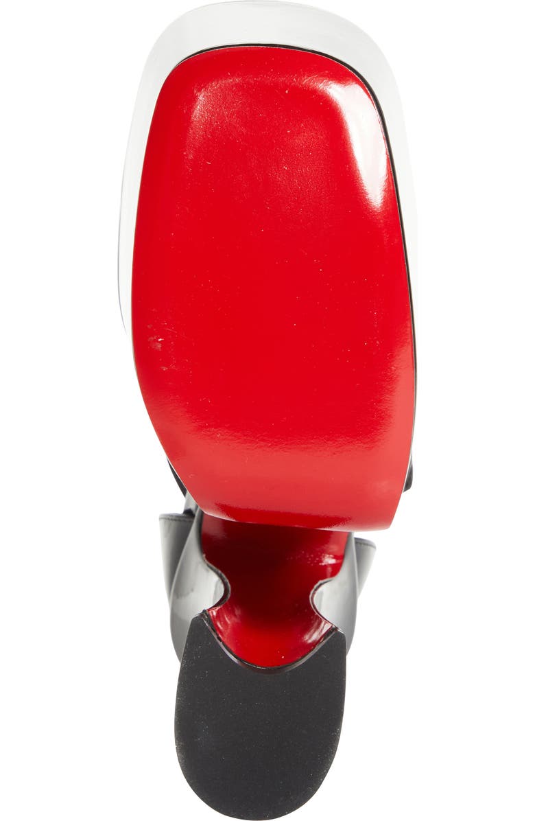 Christian Louboutin Aquadorcet Platform d'Orsay Ankle Strap Pump, Alternate, color, Black/ Black