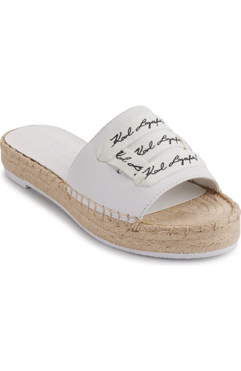 KARL LAGERFELD PARIS Logo Embroidery Platform Espadrille, Main, color,