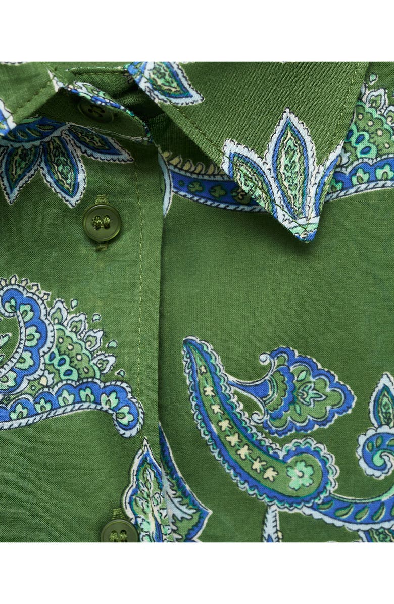 MANGO Paisley Button-Up Shirt, Alternate, color, 