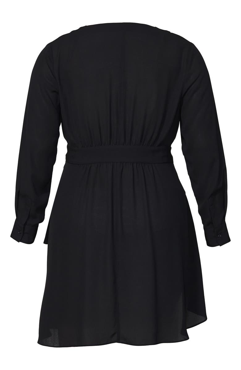 City Chic Shibara Faux Wrap High-Low Top, Alternate, color,