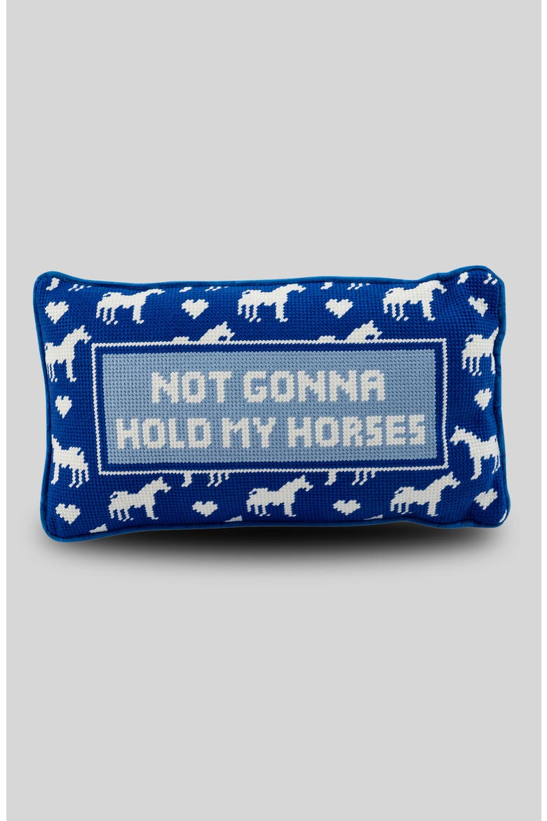 Needlepoint Pillow, Main, color, Hold My Horses