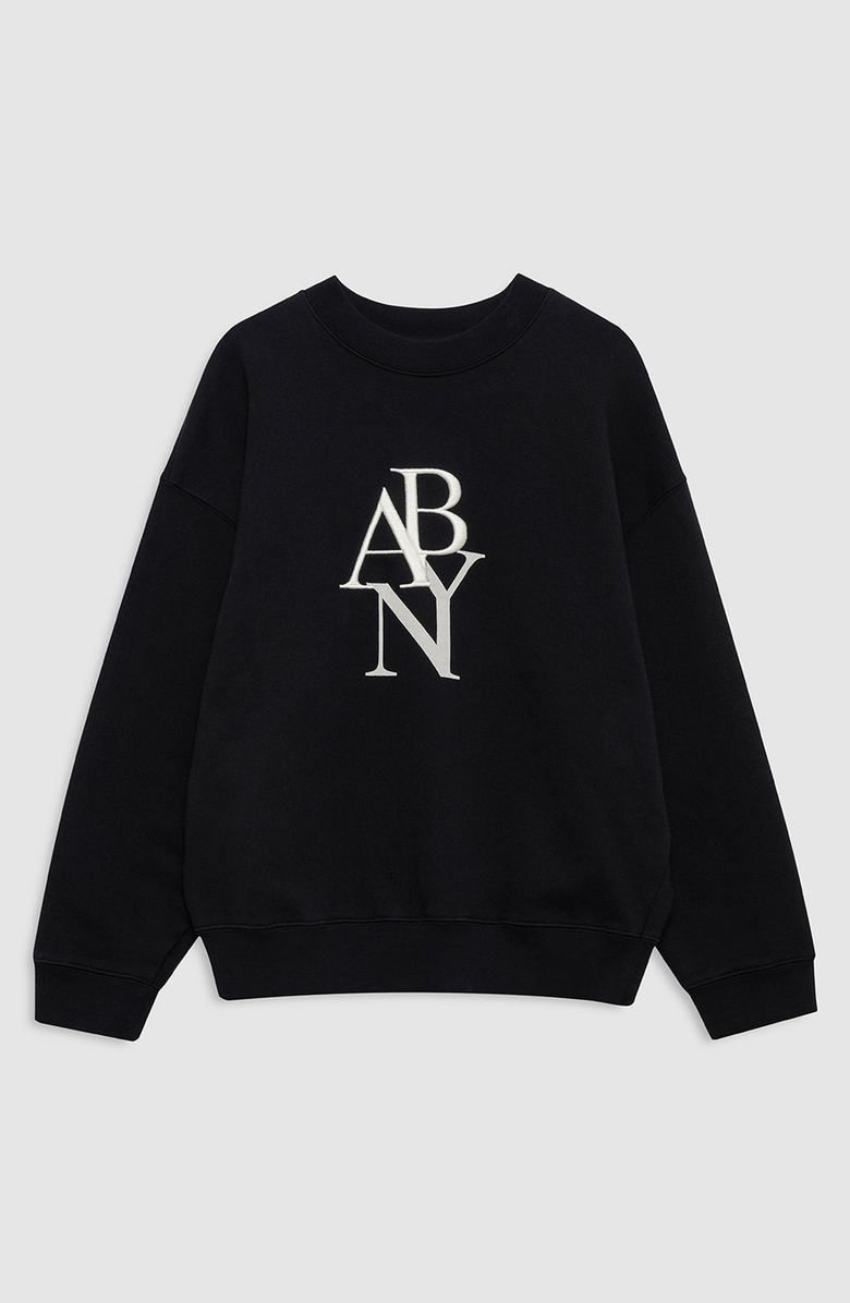 ANINE BING Jaci Sweatshirt Ab Ny, Alternate, color, Black