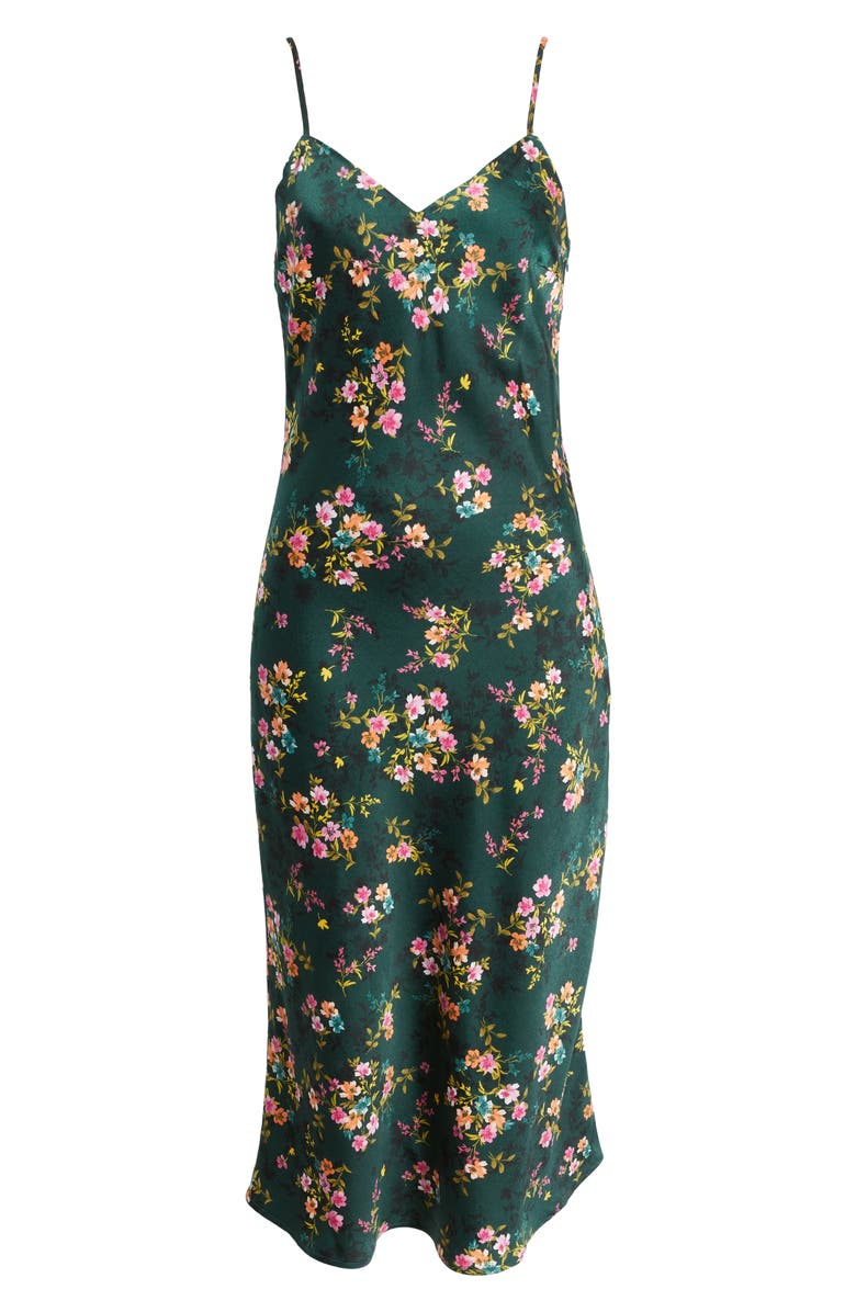 Lost + Wander Sarah Floral Print Midi Slipdress, Alternate, color, 