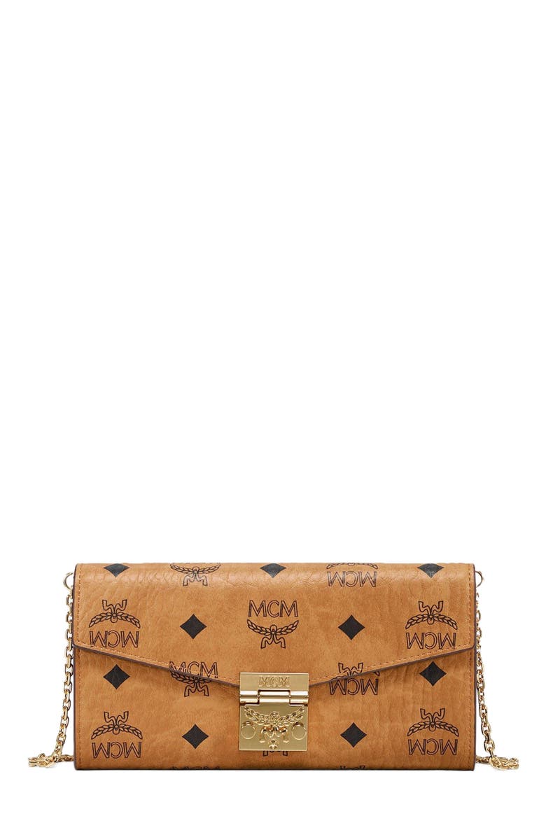 MCM Tracy Wallet on Chain in Visetos, Main, color, Cognac