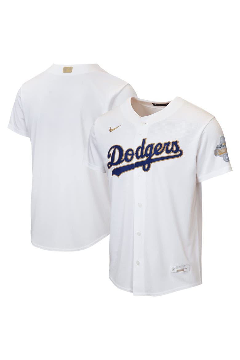 Youth Nike White Los Angeles Dodgers 2026 Gold Collection Home