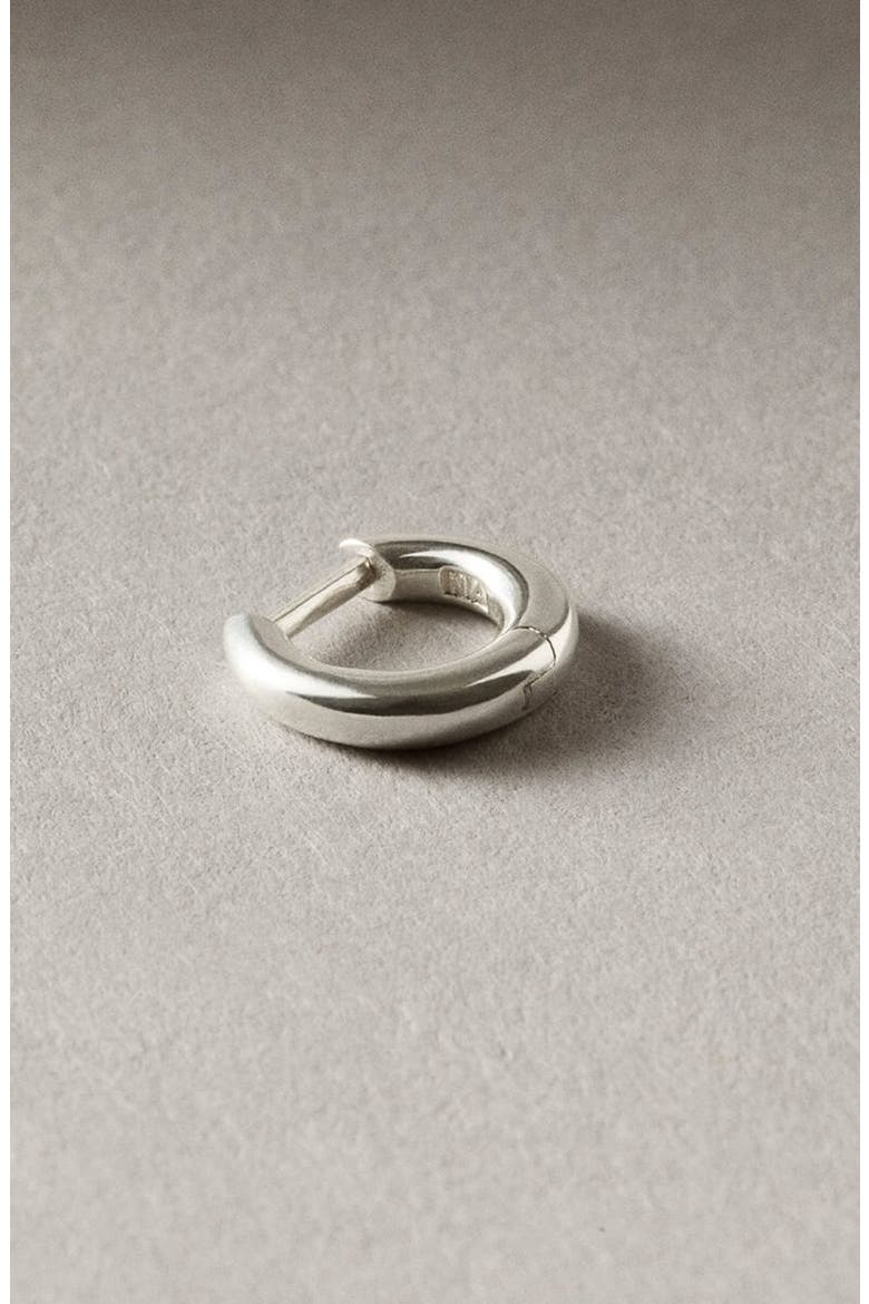 Polished Mini Hoop Silver, Alternate, color, Silver