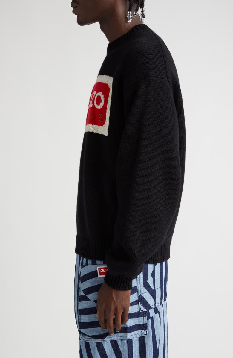 KENZO Paris Logo Wool Blend Sweater, Alternate, color,