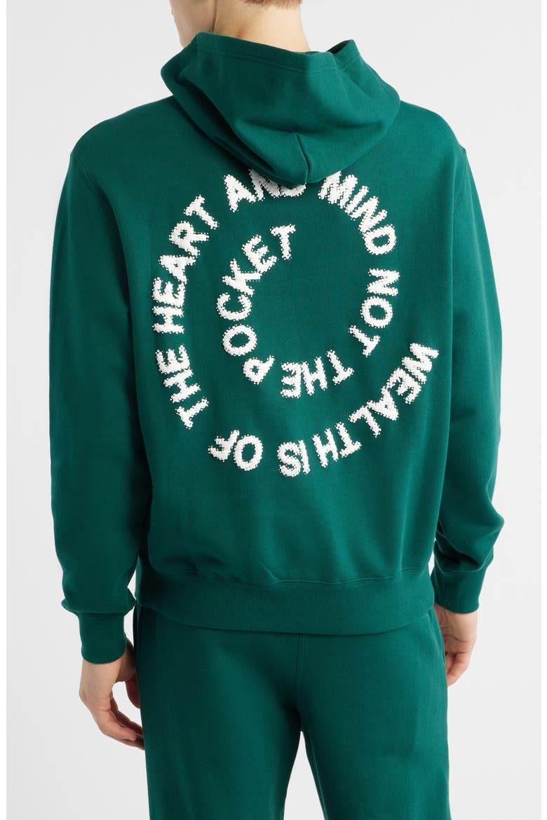 Script Cotton Graphic Hoodie, Alternate, color, RAIN FOREST
