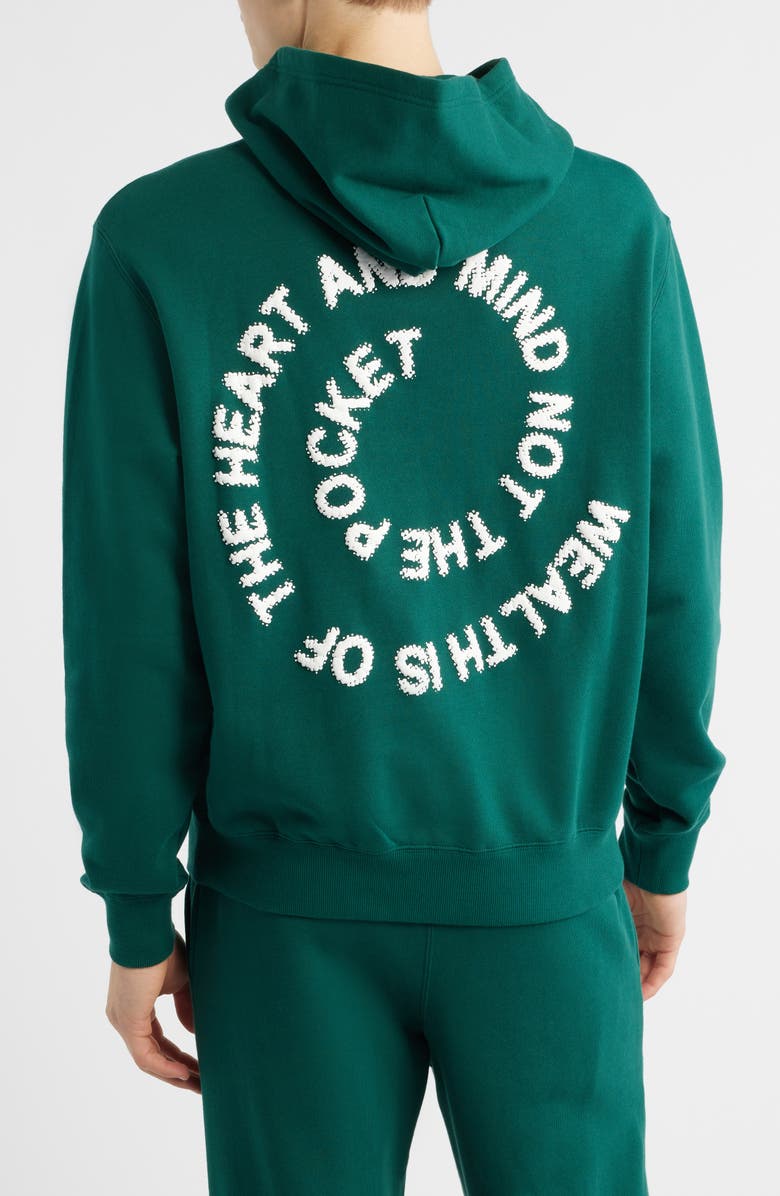 Billionaire Boys Club Script Cotton Graphic Hoodie, Alternate, color, Rain Forest
