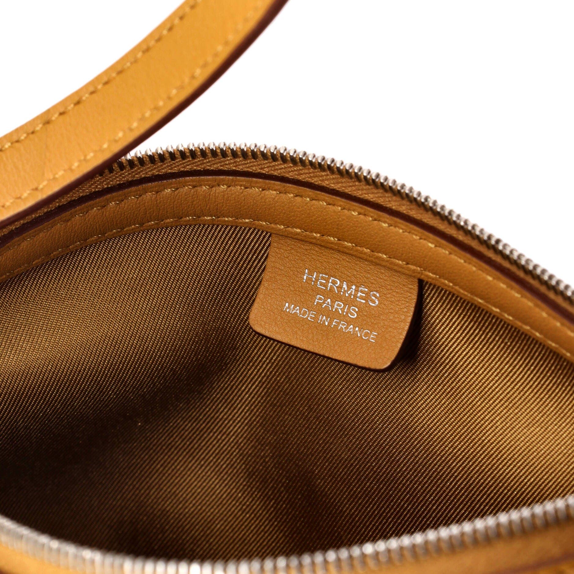 Sursoie To Go Pouch Printed Silk and Leather, Alternate, color, Brown