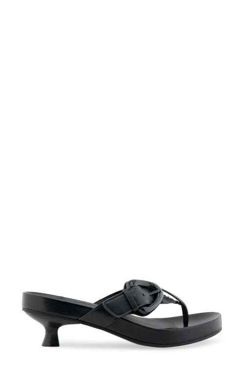 Aerosoles Calvin Flip Flop In Black Leather