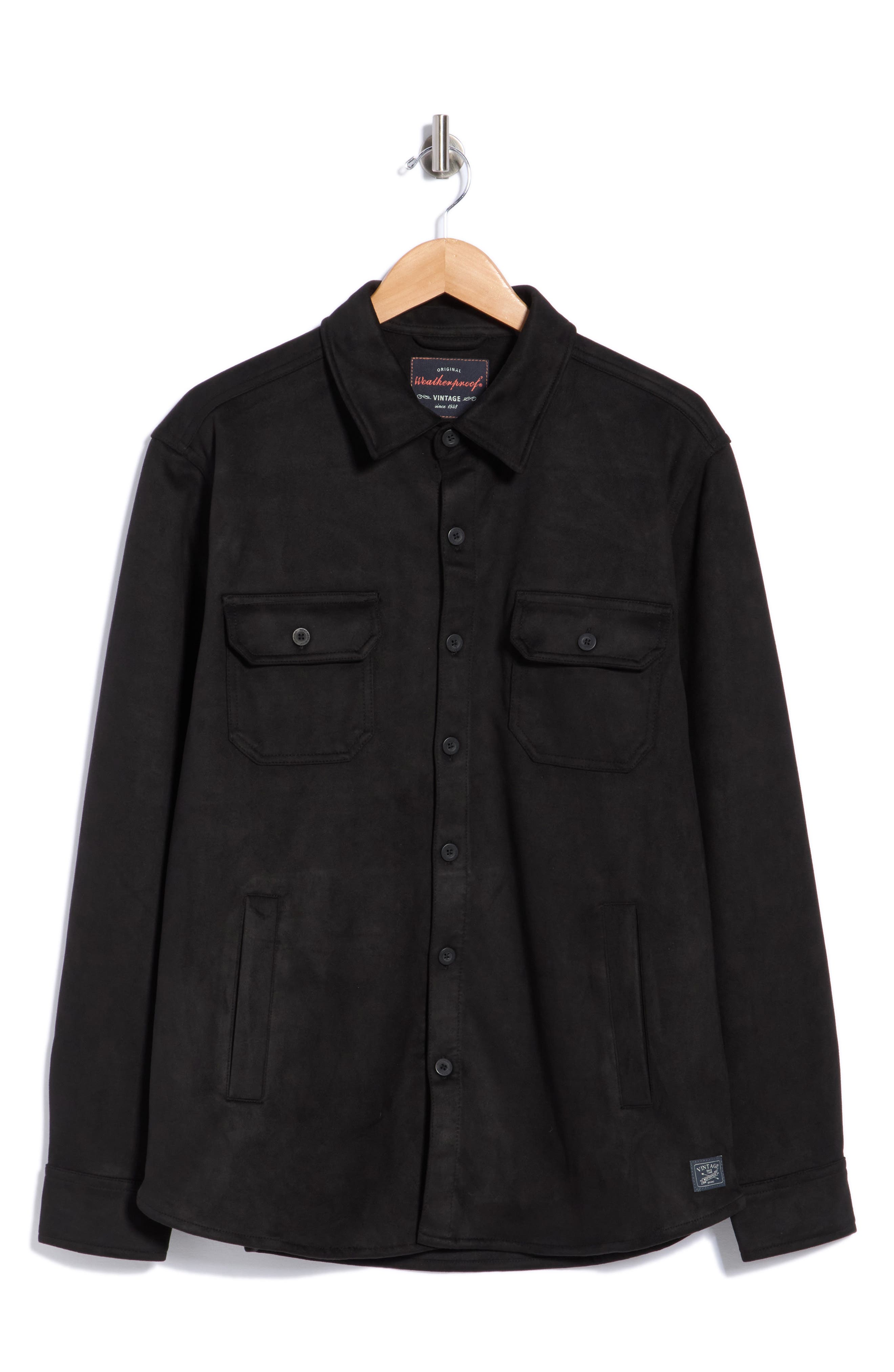 Faux Suede Shirt Jacket
