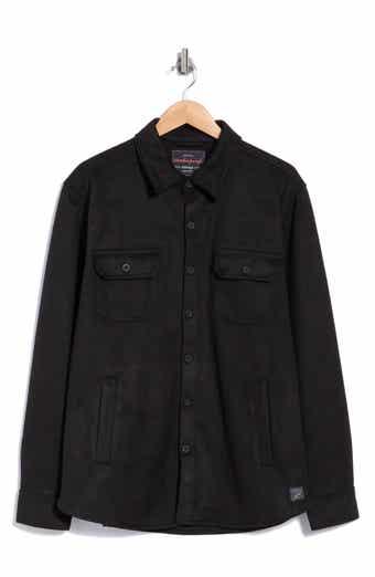Faux Suede Shirt Jacket