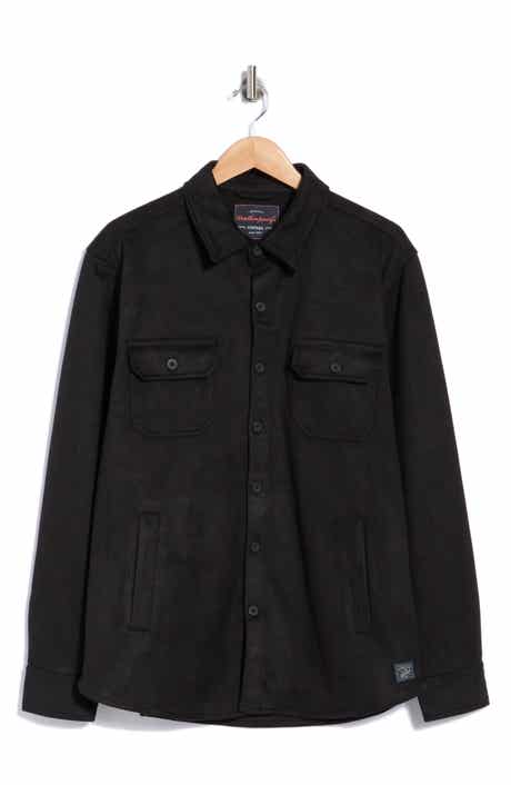 Faux Suede Shirt Jacket
