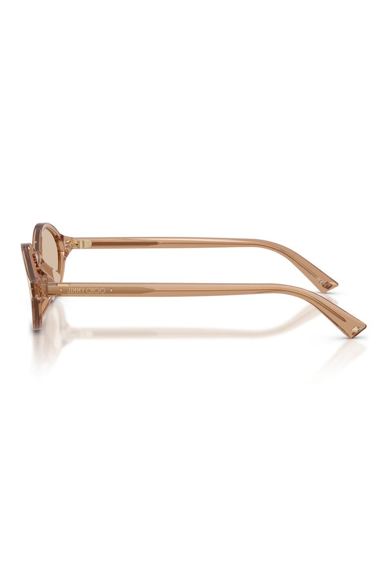51mm Oval Sunglasses, Alternate, color, TRANSPARENT TAN / LIGHT BROWN
