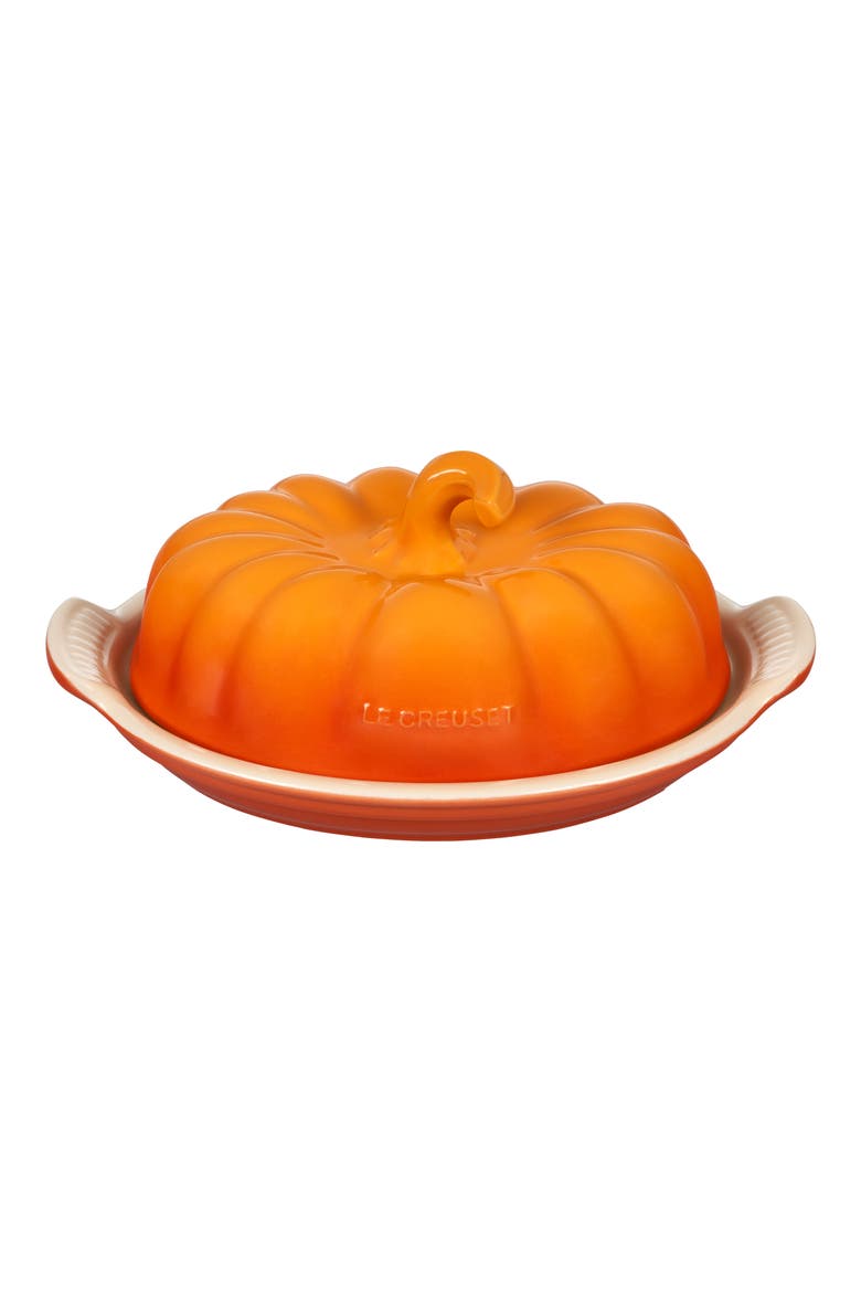 Pumpkin Butter Dish, Main, color, PERSIMMON