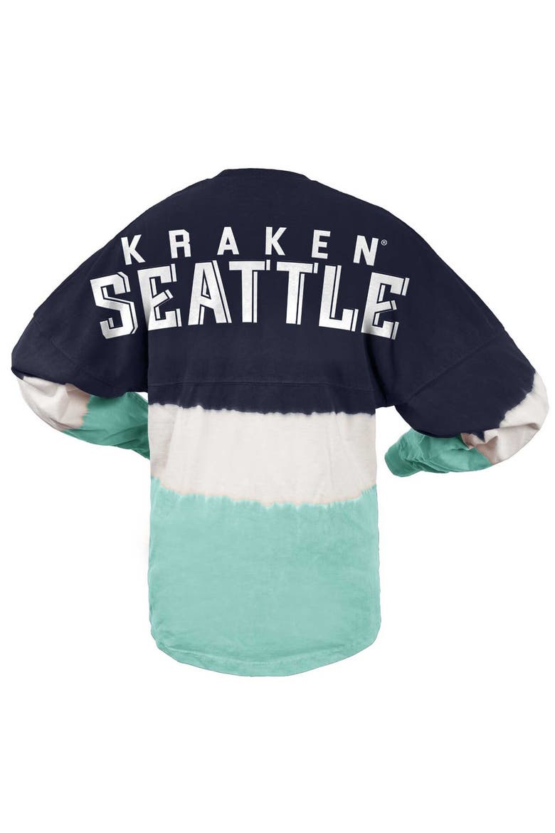 Women's Spirit Jersey Blue/Light Blue Seattle Kraken Ombre Long Sleeve T-Shirt, Alternate, color, Blue